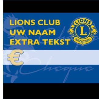 Cheque op 5 mm foam op A3 formaat